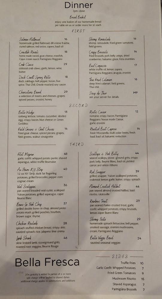 Bella Fresca Menu image 3